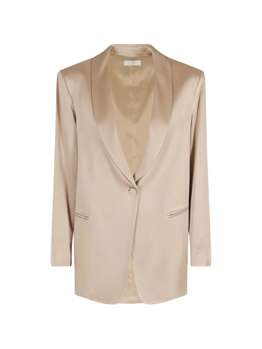 Antonelli satin-finish shawl-lapel jacket - Toni neutri