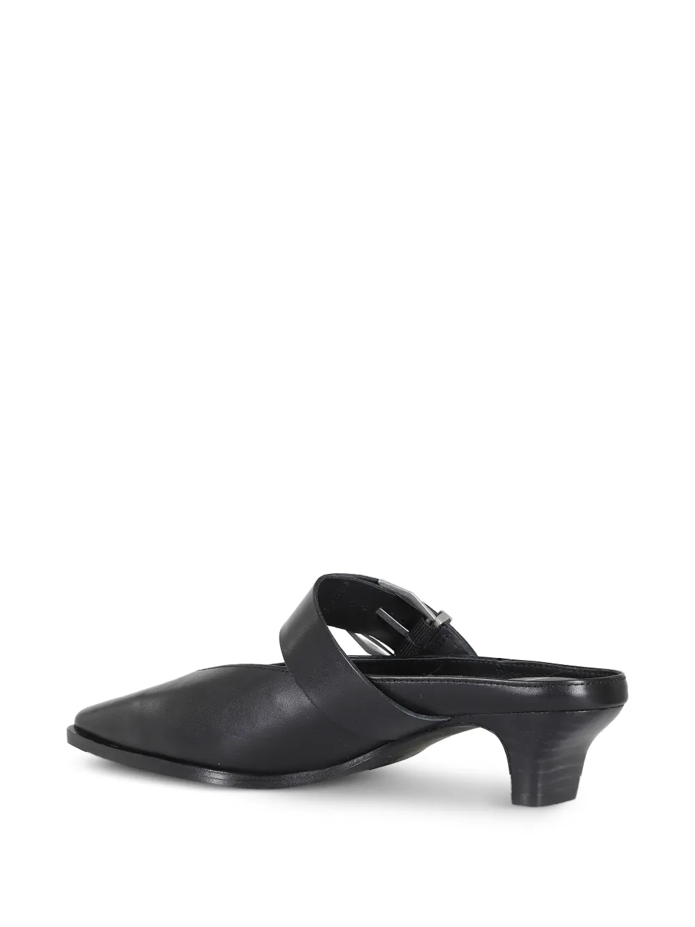 Ash Tessa muiltjes met gesp en puntige neus Zwart