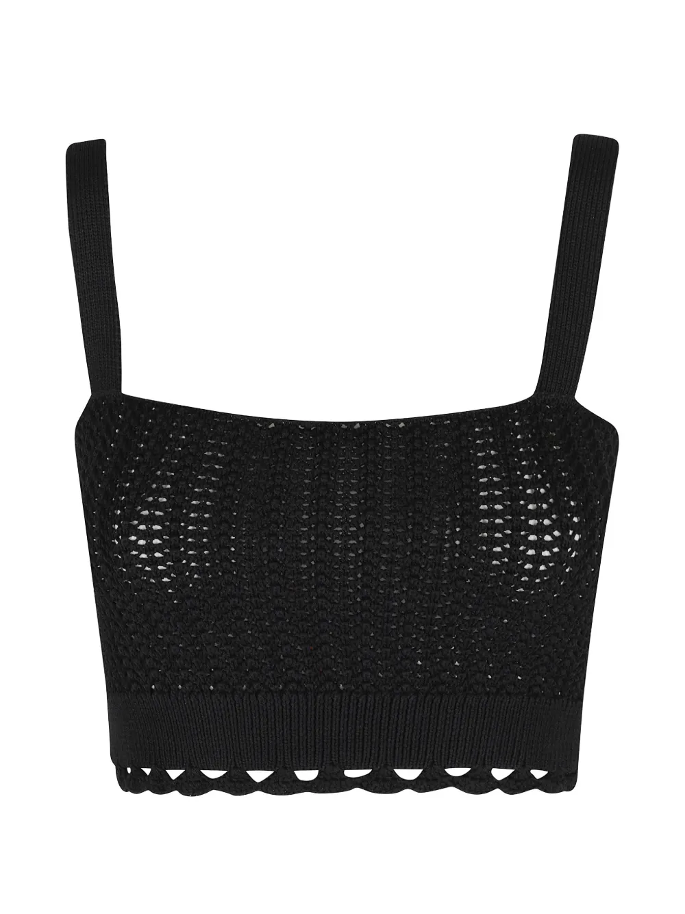 IRO LYANNE crochet-knit bralette top - Nero