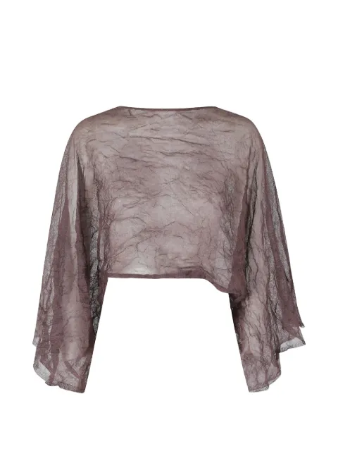 Antonelli Arnica crinkled-finish cropped blouse