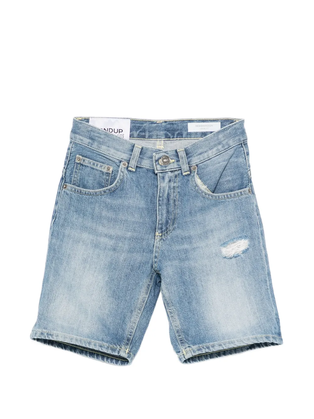 DONDUP KIDS Newbrandon distressed denim shorts - Blu