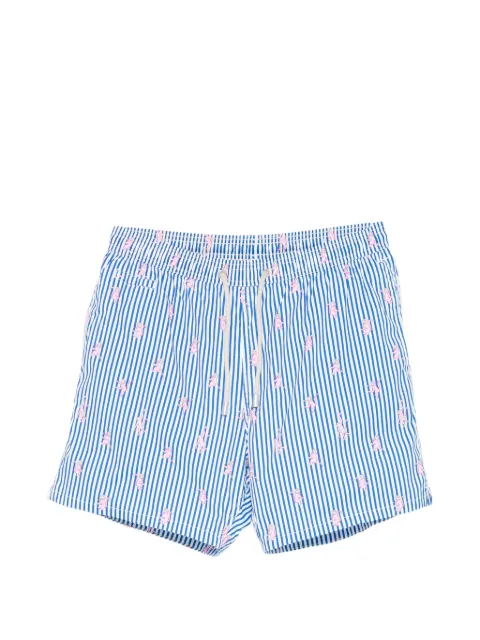 MC2 Saint Barth stripe-pattern monkey-motif swim shorts