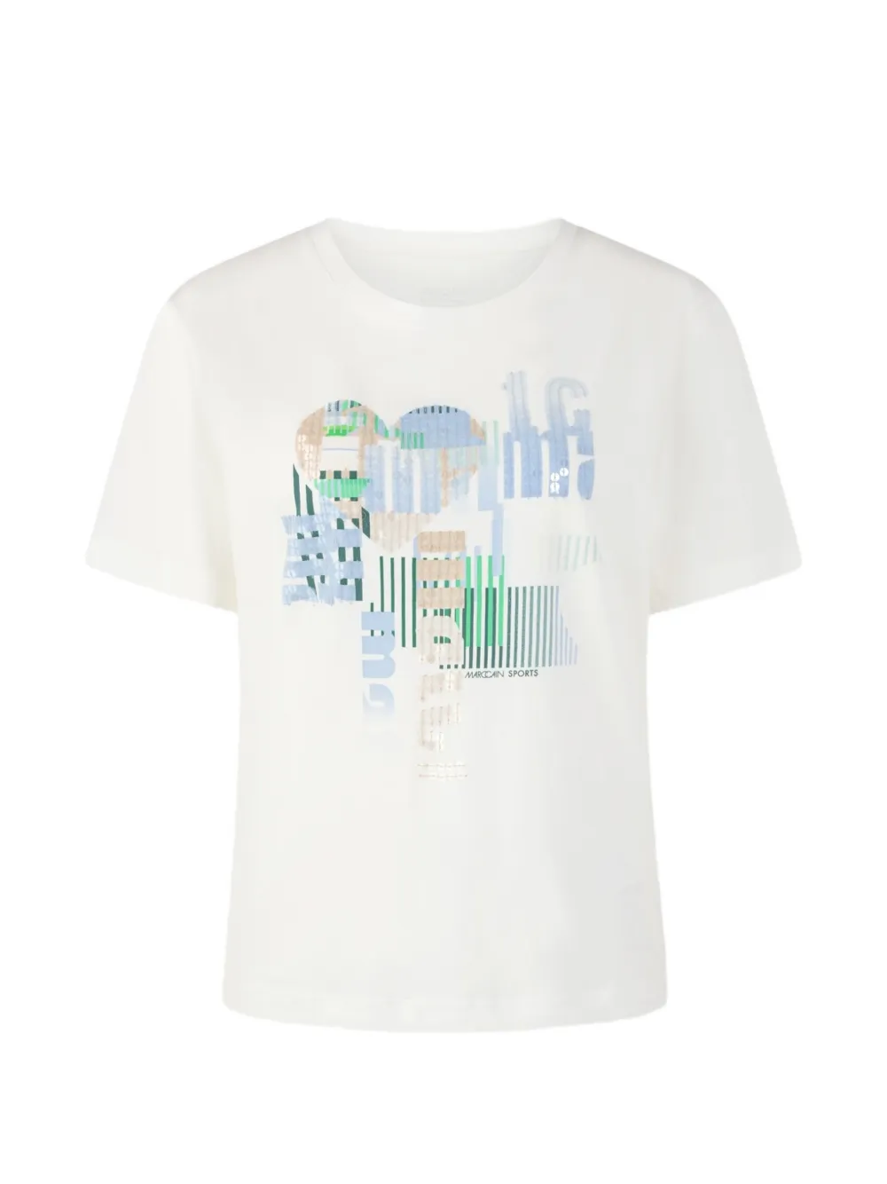 Marccain Graphic Print T-shirt In White