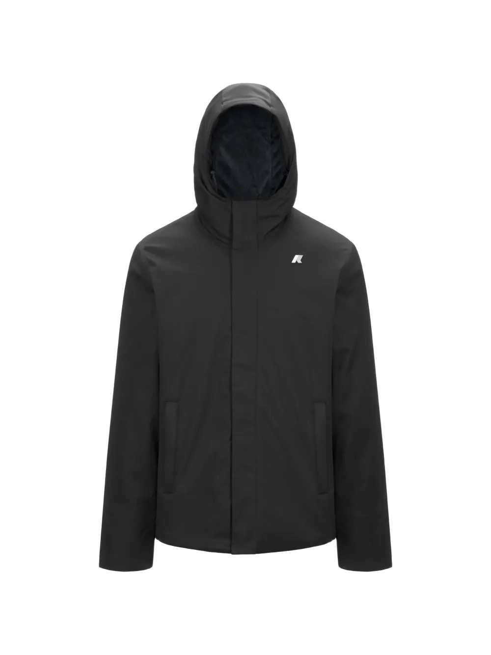 K-Way padded hooded Jacko coat - Schwarz