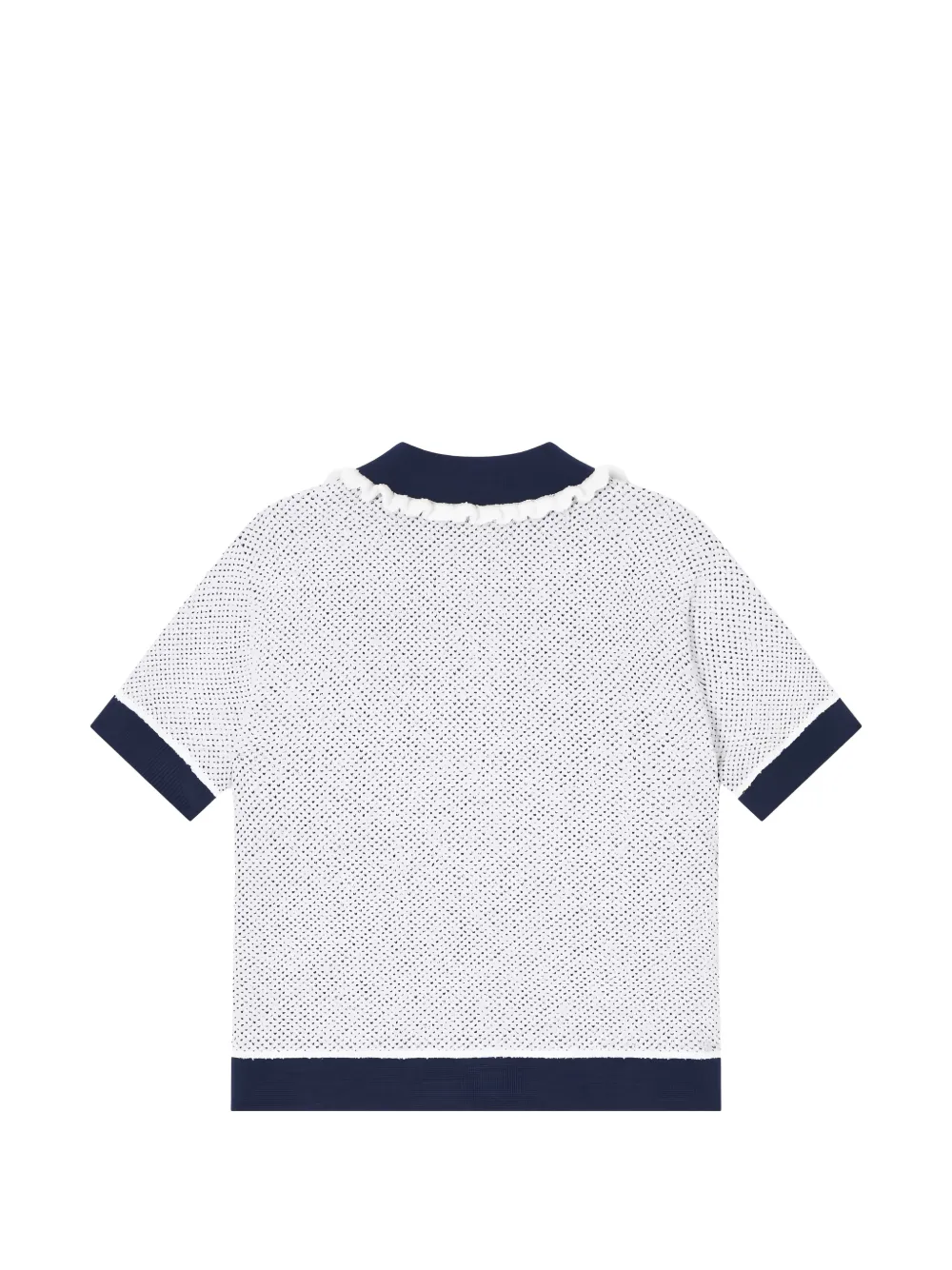 Emporio Armani Kids Poloshirt met ruches Wit