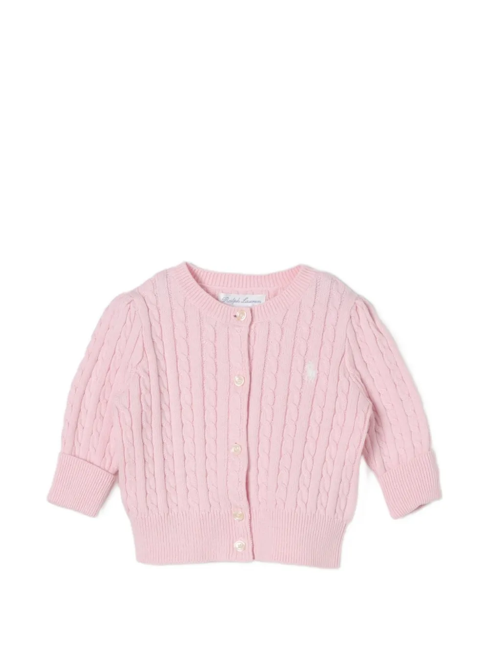 POLO RALPH LAUREN KIDS cable knit cardigan - Pink