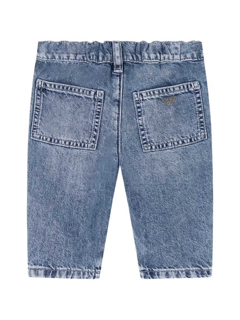 Emporio Armani Kids Jeans met knoopsluiting Blauw