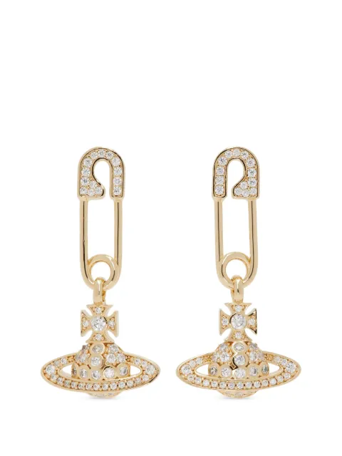 Vivienne Westwood orb safety pin earrings