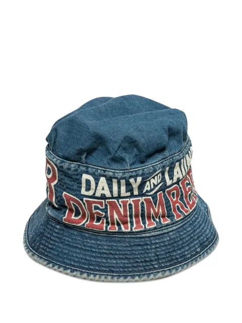 KAPITAL lettering-print denim bucket hat