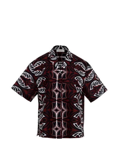 Devotion patterned short-sleeved shirt