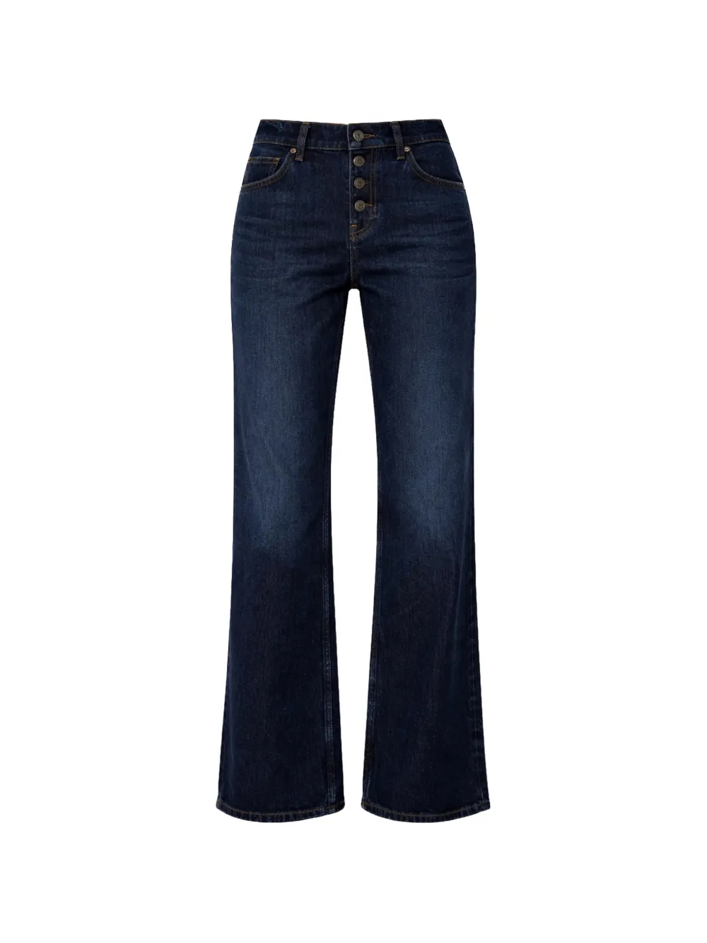 Reformation Button-embellishment Jeans In Blue