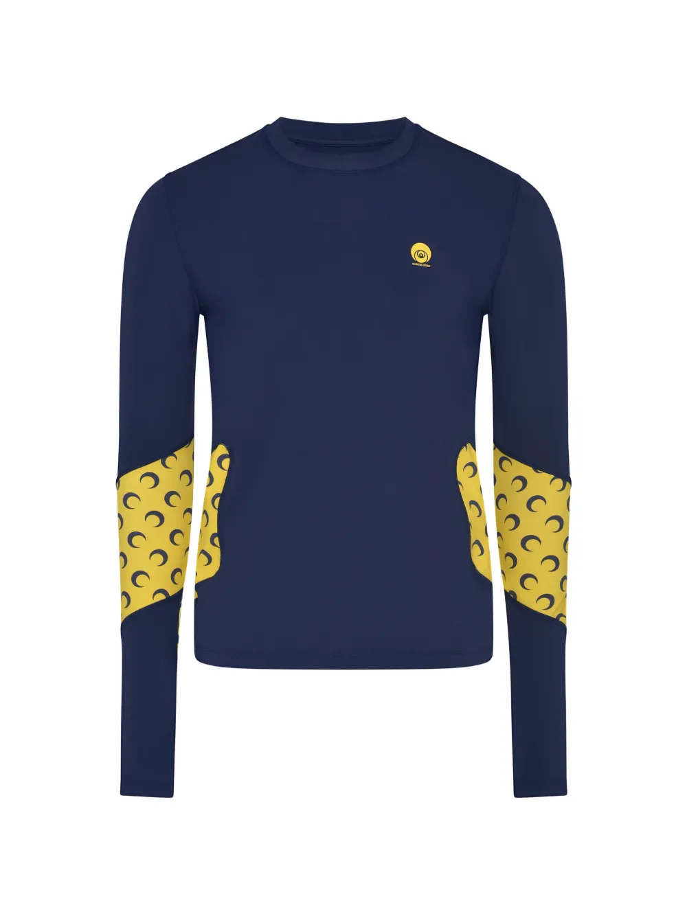 Marine Serre Athleisure LS moon-print top - Blau