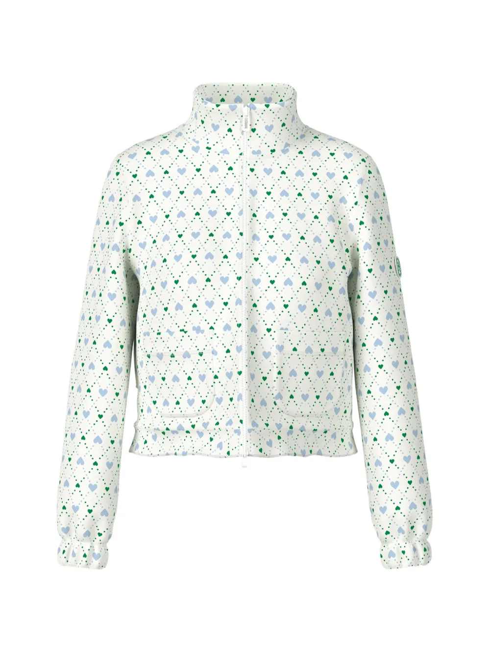 Marccain Heart-pattern Jacket In Green