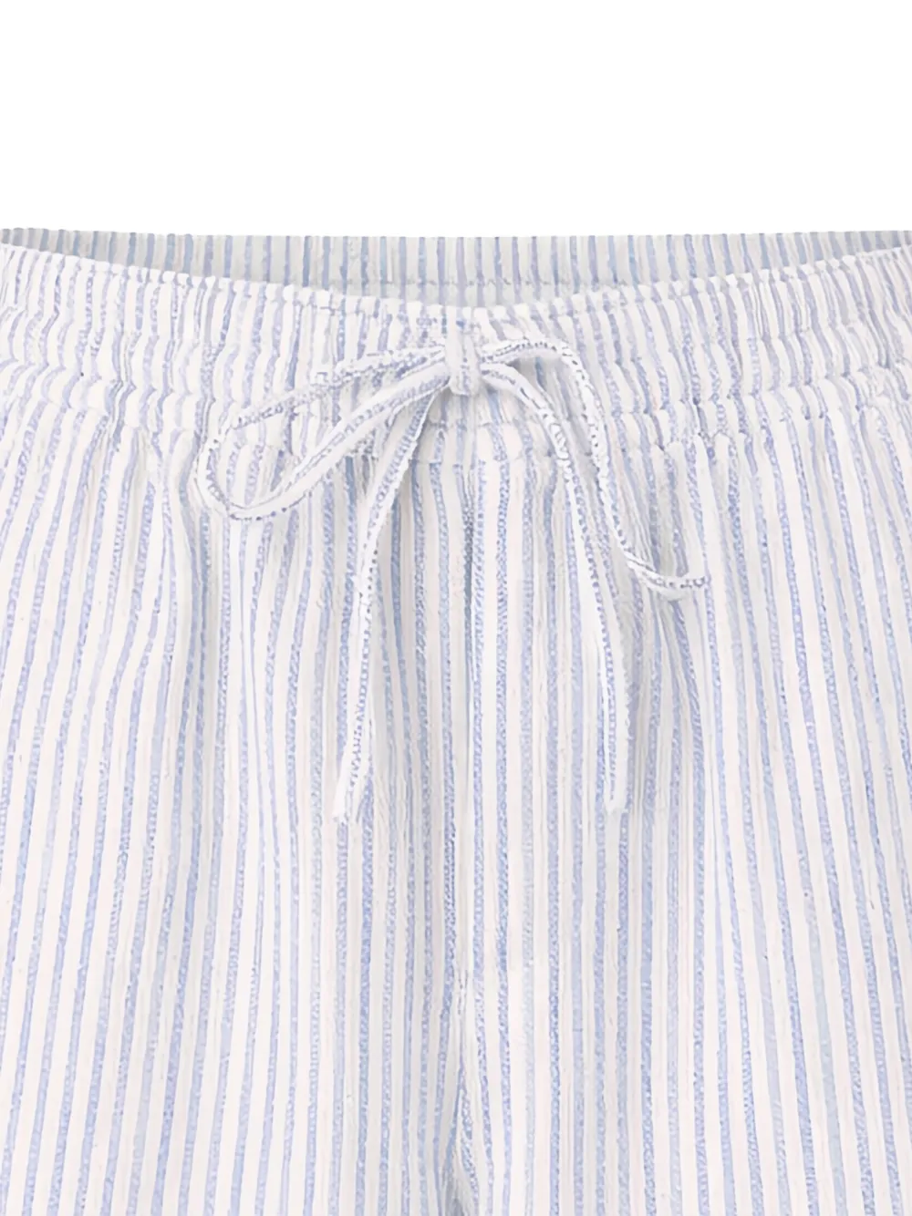 Officine Generale Gestreepte shorts met trekkoord Wit