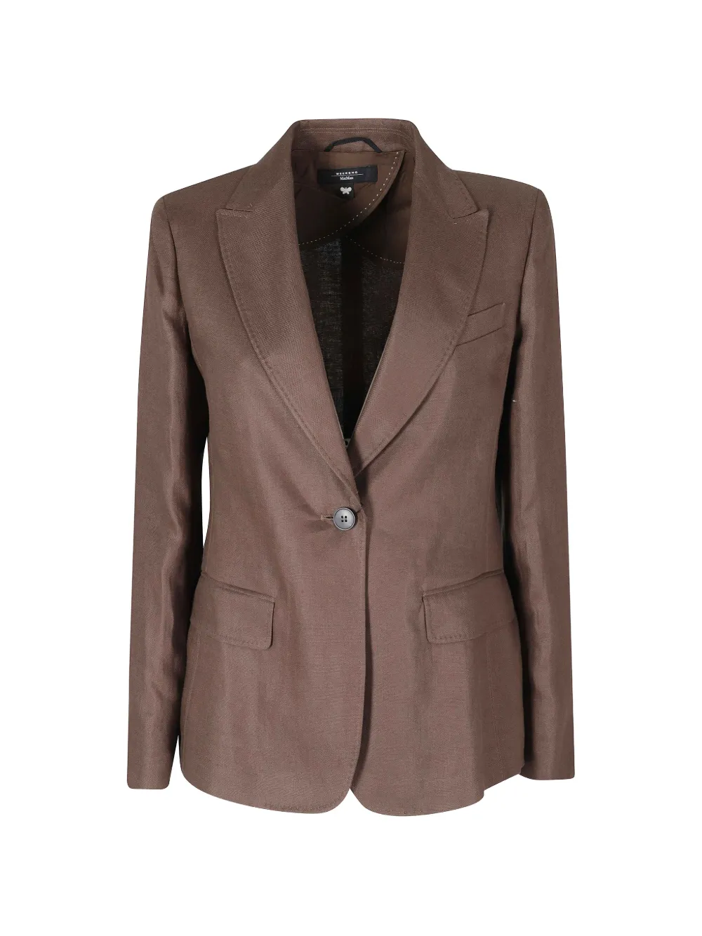 Weekend Max Mara single-breasted linen blazer - Brown