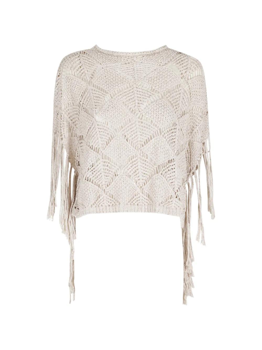 Antonelli Brionia fringed sweater - Toni neutri