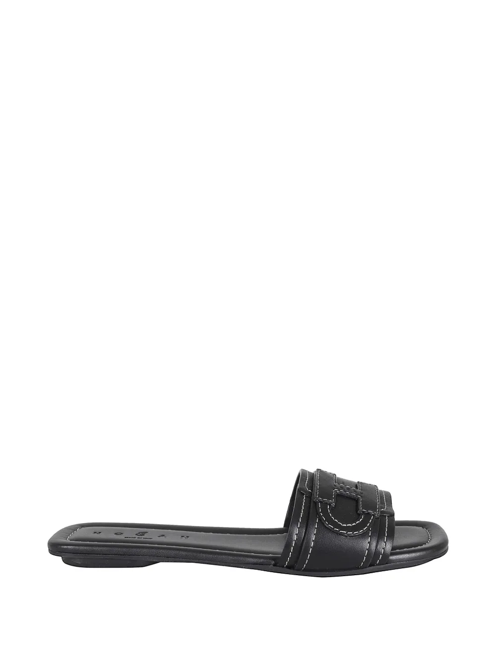 Hogan H685 contrast-stitch H logo sandals - Nero