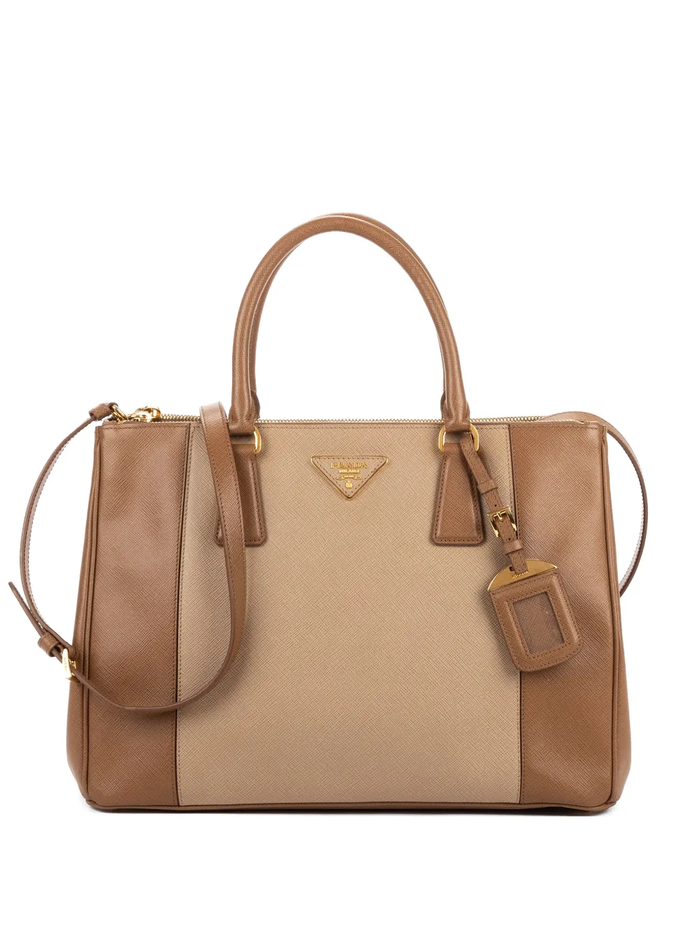 Prada Pre-Owned Saffiano Lux bicolor tote bag - Toni neutri