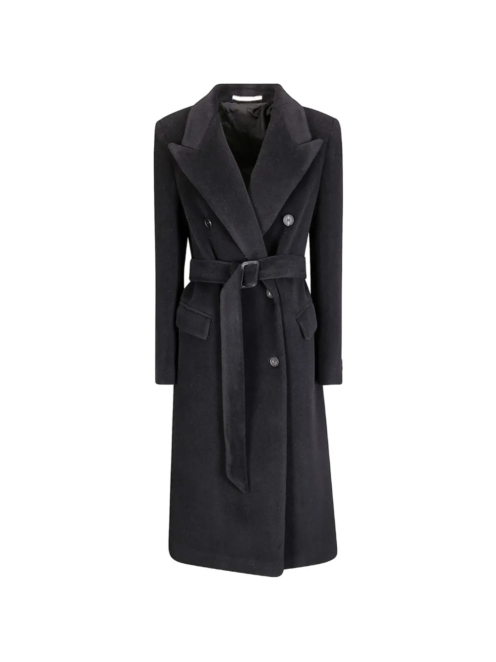 Tagliatore Doppelreihiger Mantel mit Gürtel - Schwarz