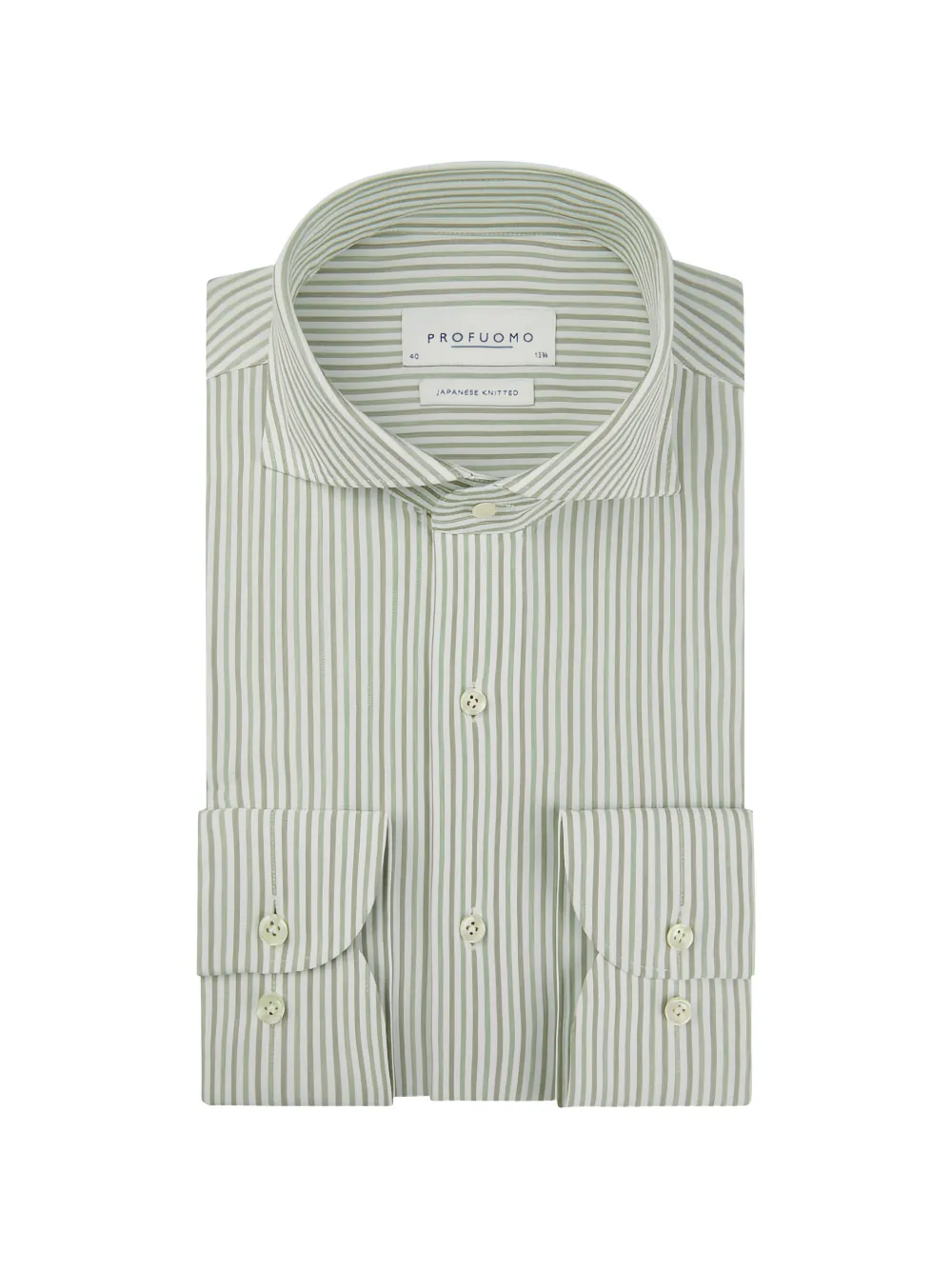 Profuomo striped-pattern shirt - Weiß