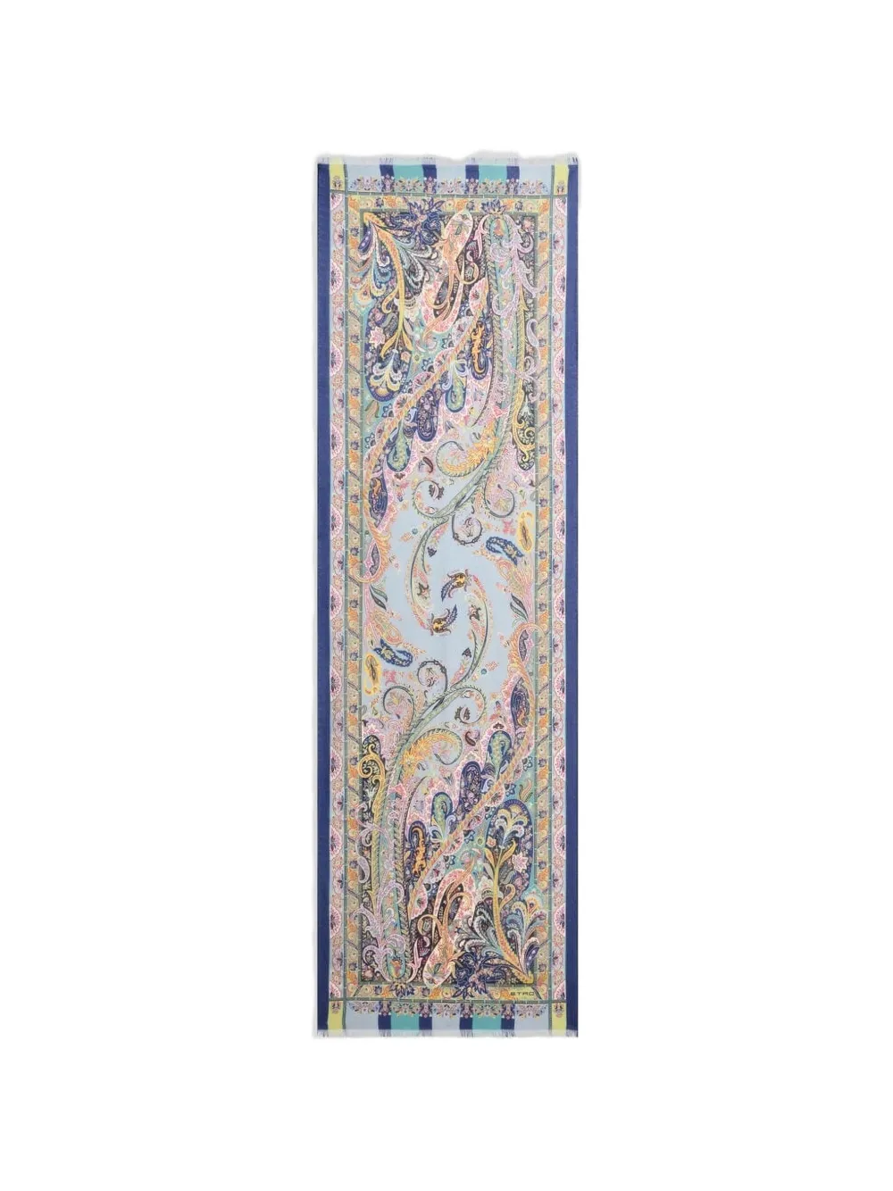 ETRO paisley silk scarf - Blu
