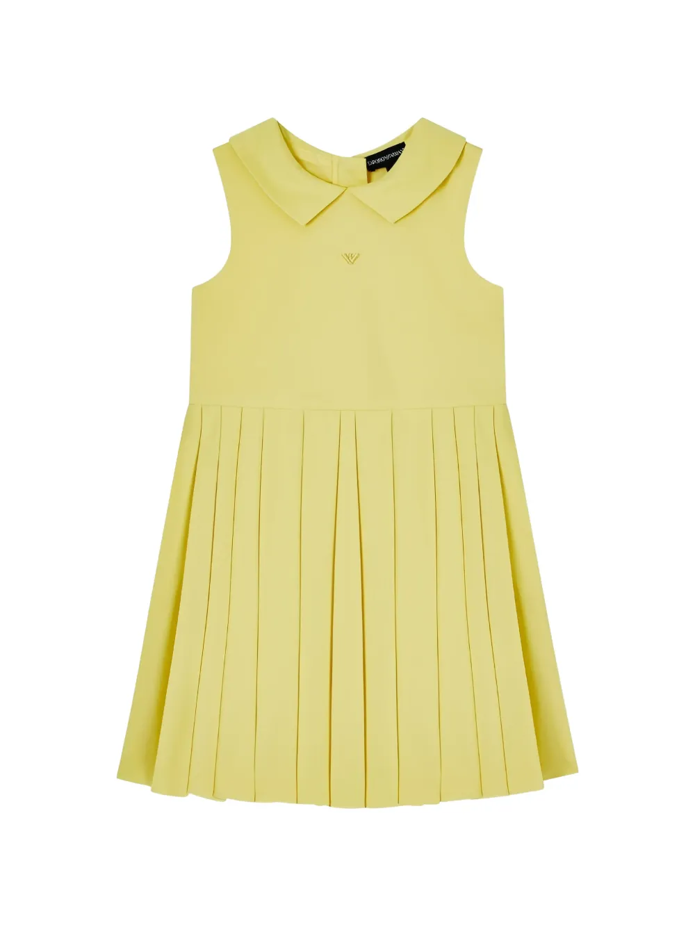 Emporio Armani Kids collared pleated dress - Giallo