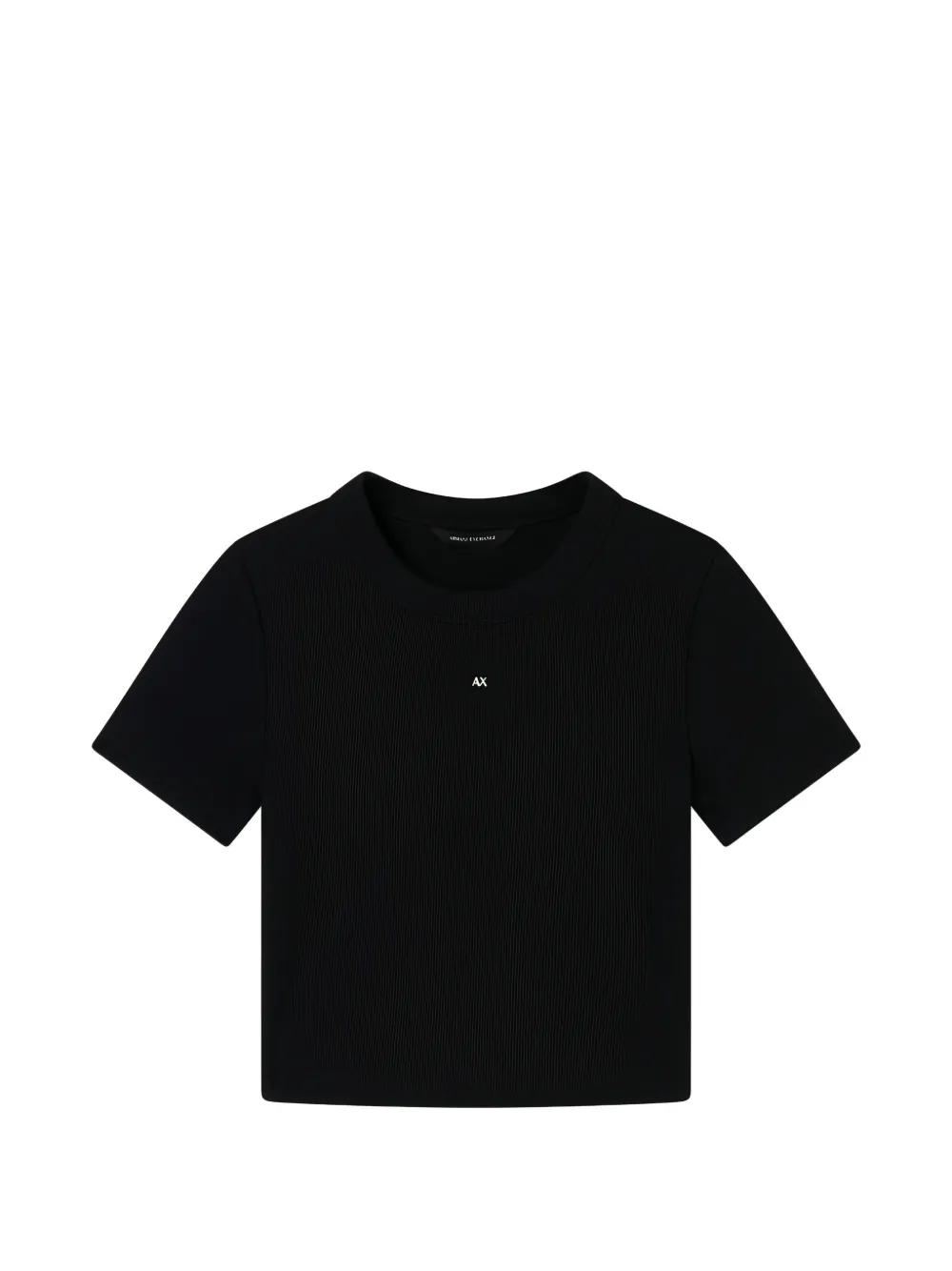 Armani Exchange crewneck logo-detail knitted T-shirt - Nero