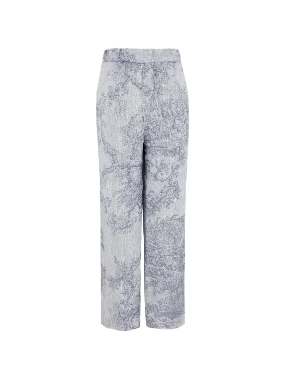 Lorena Antoniazzi Drawstring Patterned Trousers In Gray