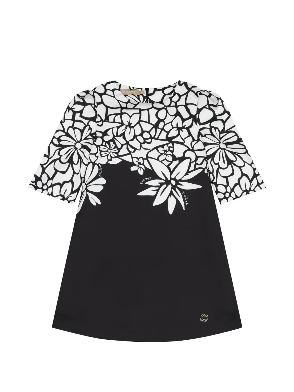 ELIE SAAB JUNIOR floral dress - Nero