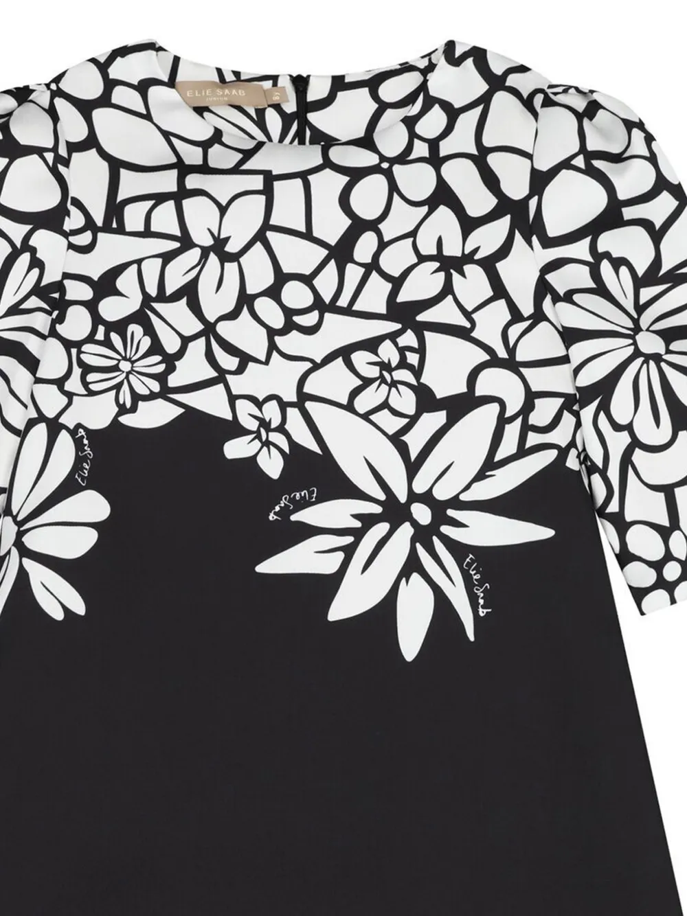 ELIE SAAB JUNIOR Jurk met bloemenprint Zwart