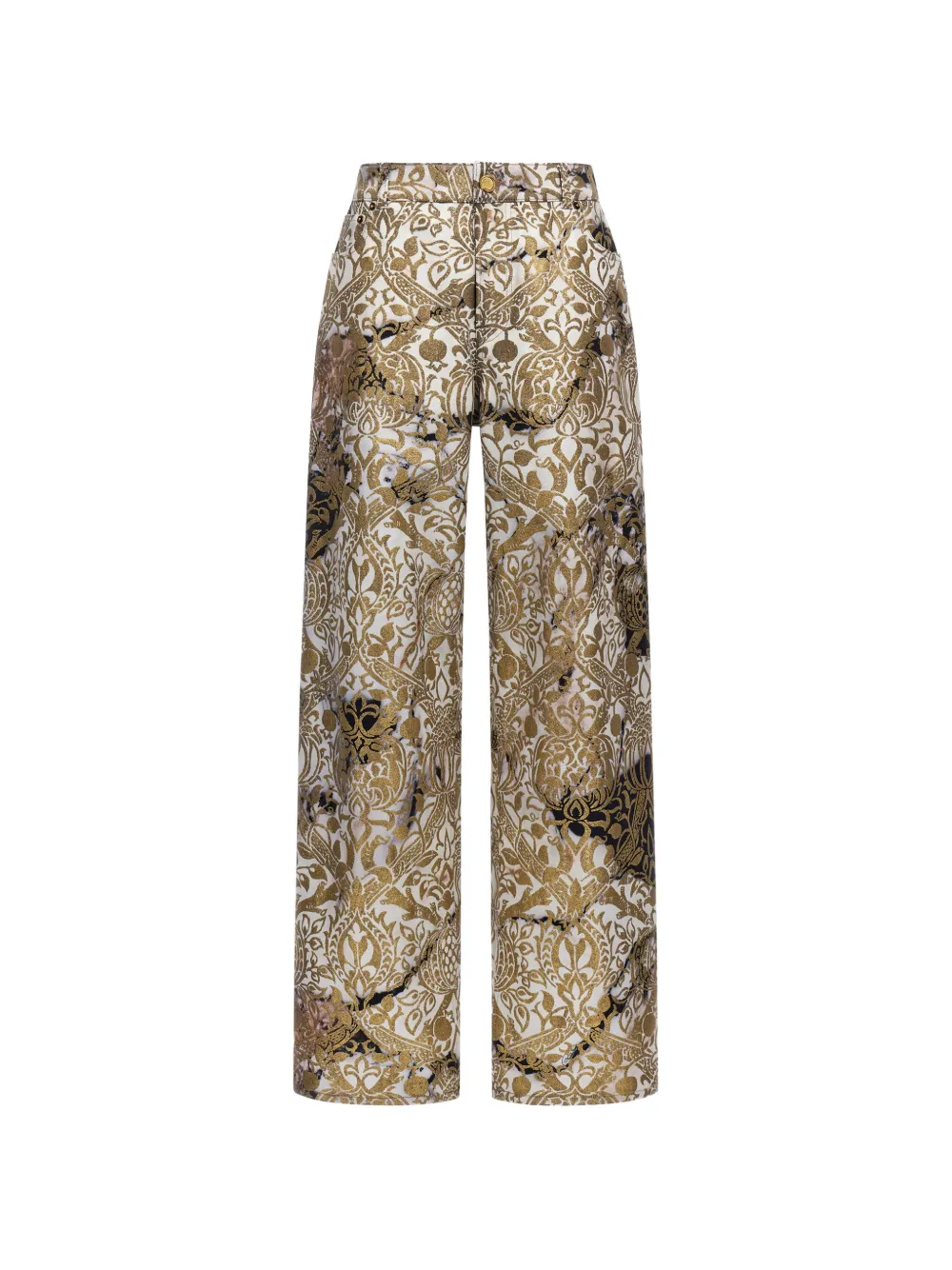 Roberto Cavalli Marble-print trousers - Toni neutri