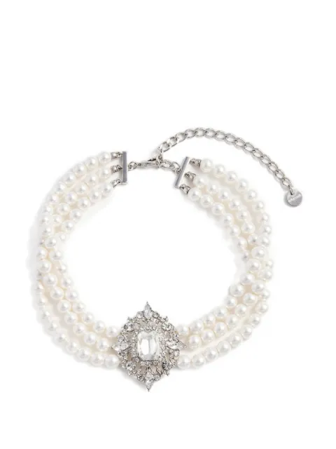 Self-Portrait crystal pearl necklace