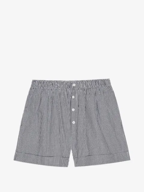 The Great. button gingham shorts
