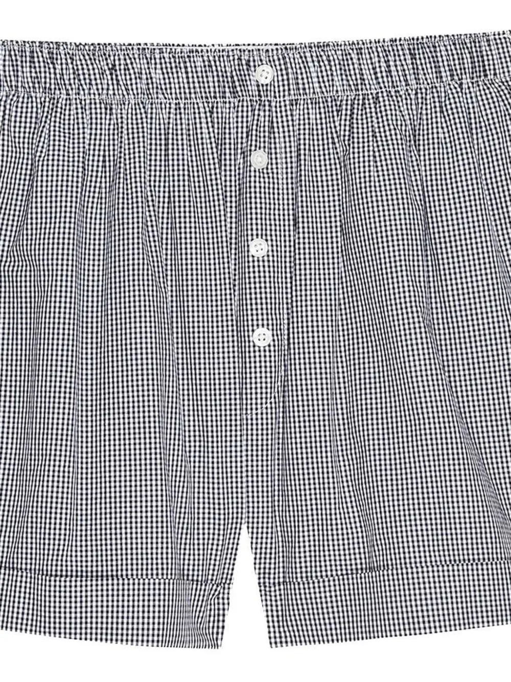 The Great. Shorts met gingham-ruit en knoop Zwart