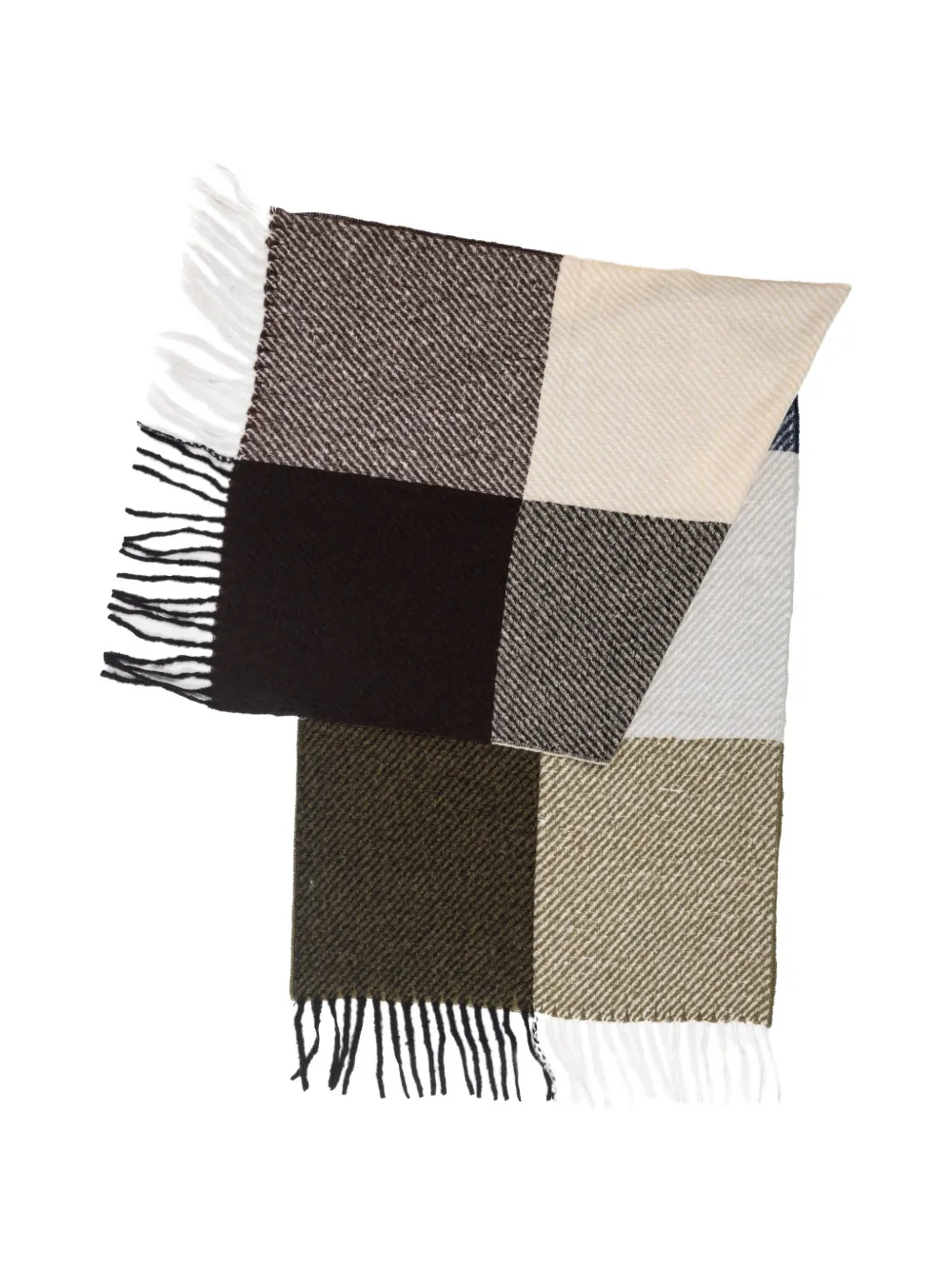 GOIA print fringed scarf - Schwarz