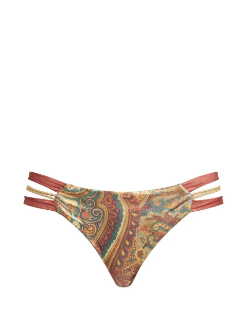 Del Maar metallic paisley bikini bottoms