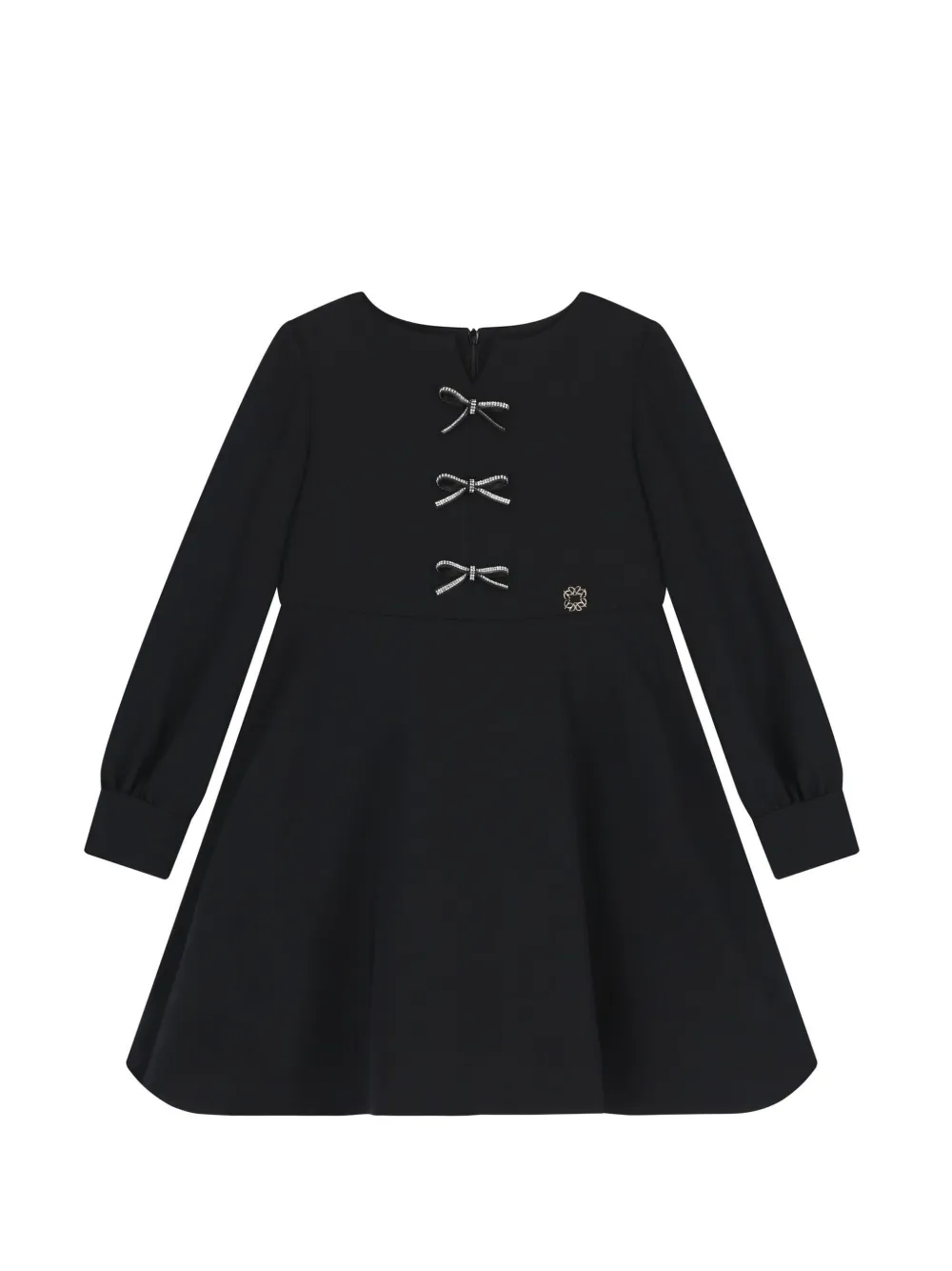 ELIE SAAB JUNIOR diamante bow dress - Nero