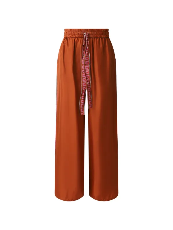 Zimmermann Zig Zag Relaxed Trousers in Orange