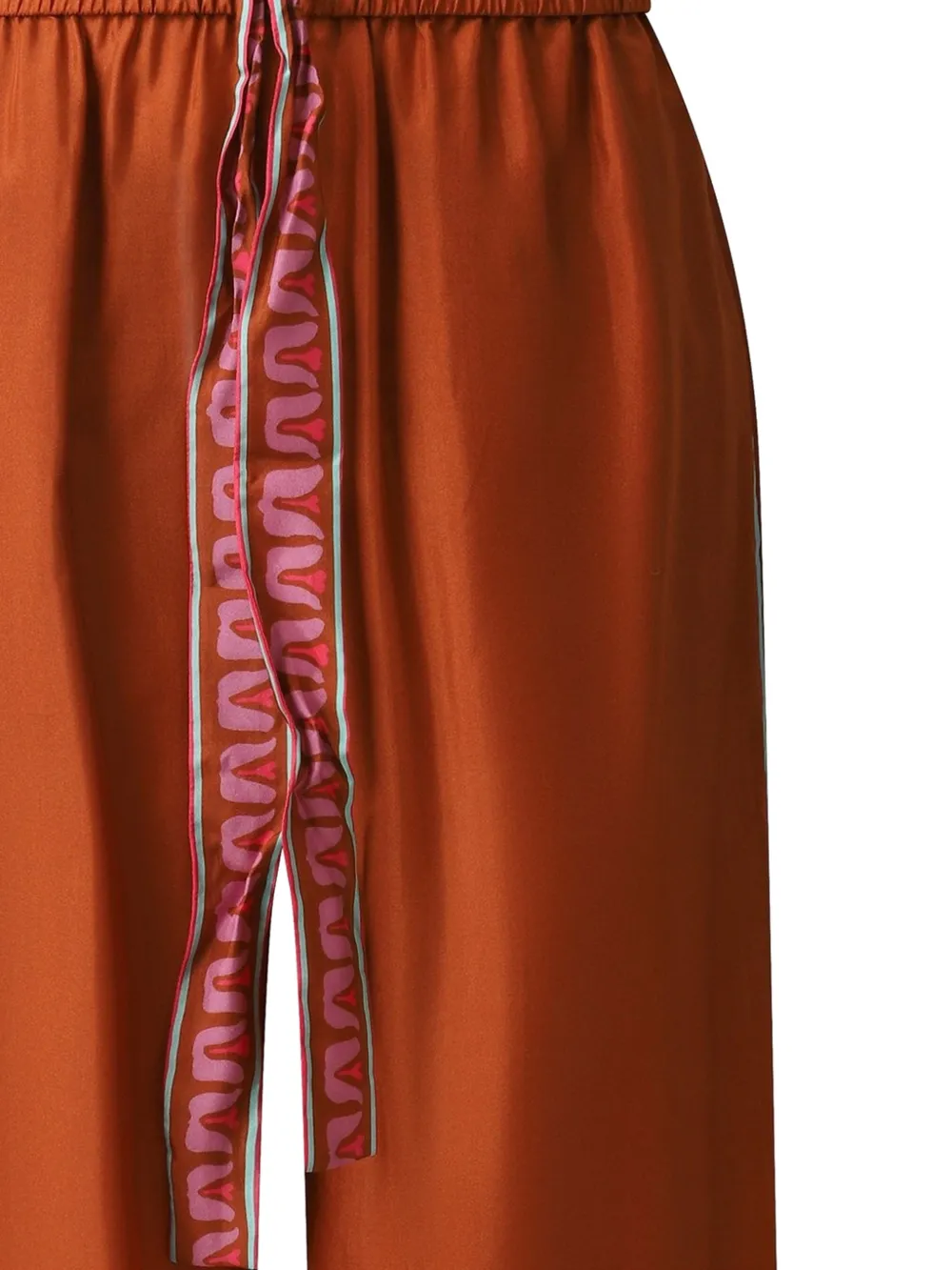 ZIMMERMANN Ruimvallende broek met zigzag-patroon Oranje