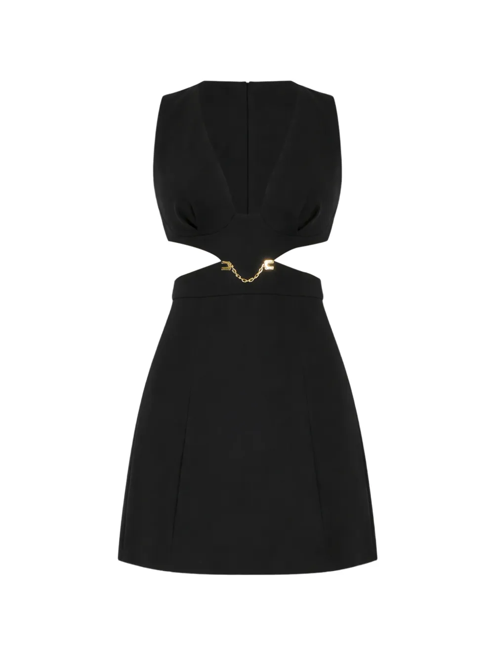 Elisabetta Franchi cutout chain dress - Nero