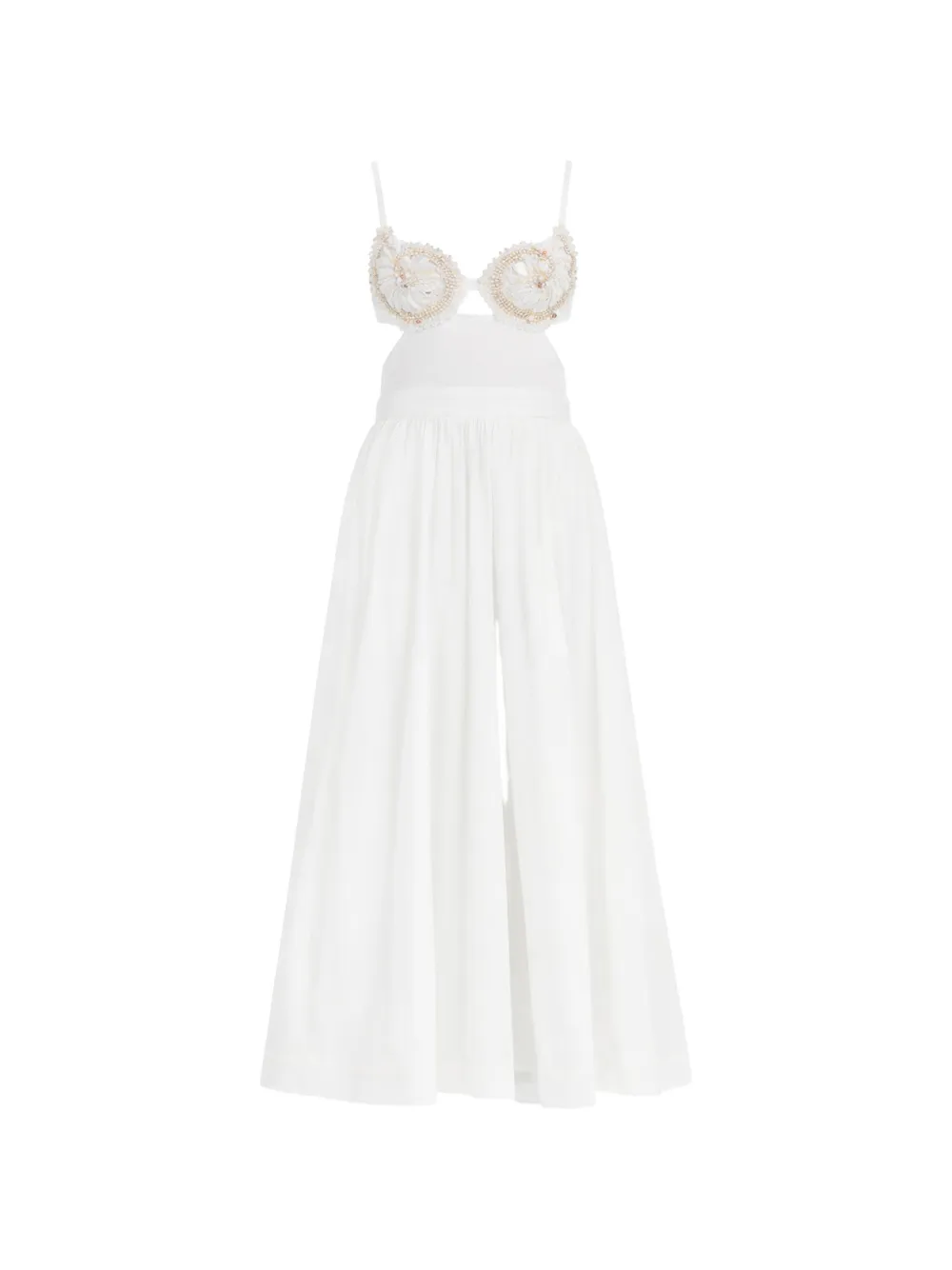 PatBO beaded cutout dress - Bianco