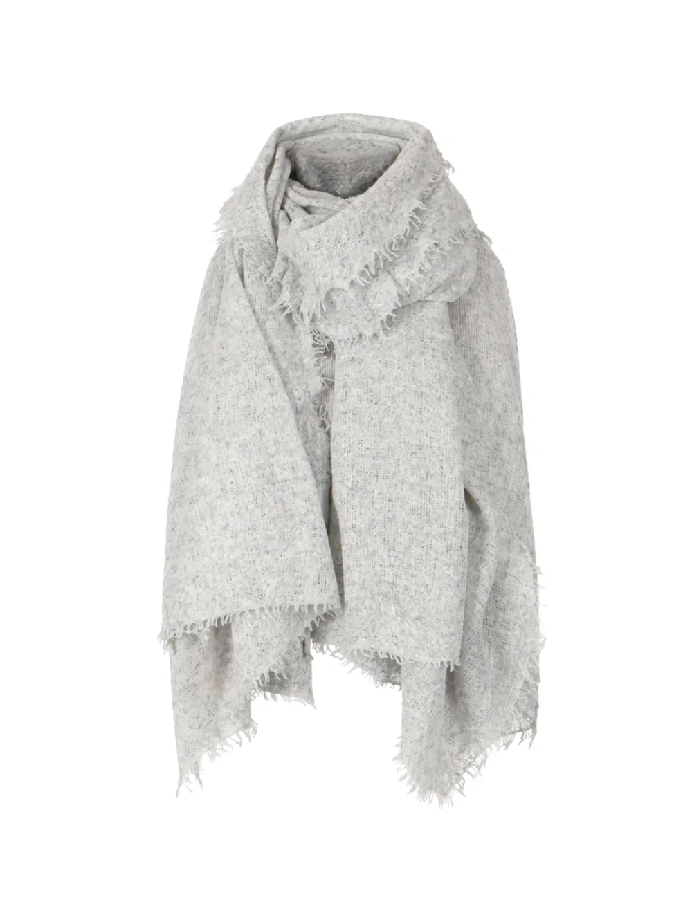Himalaya Clothing frayed scarf - Grigio