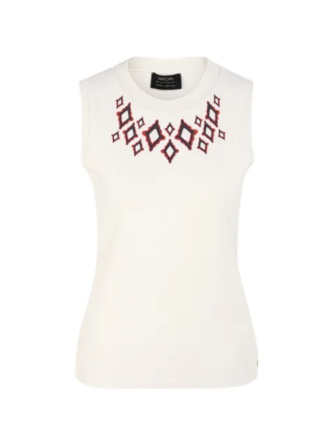 MARCCAIN geometric-detail knitted top