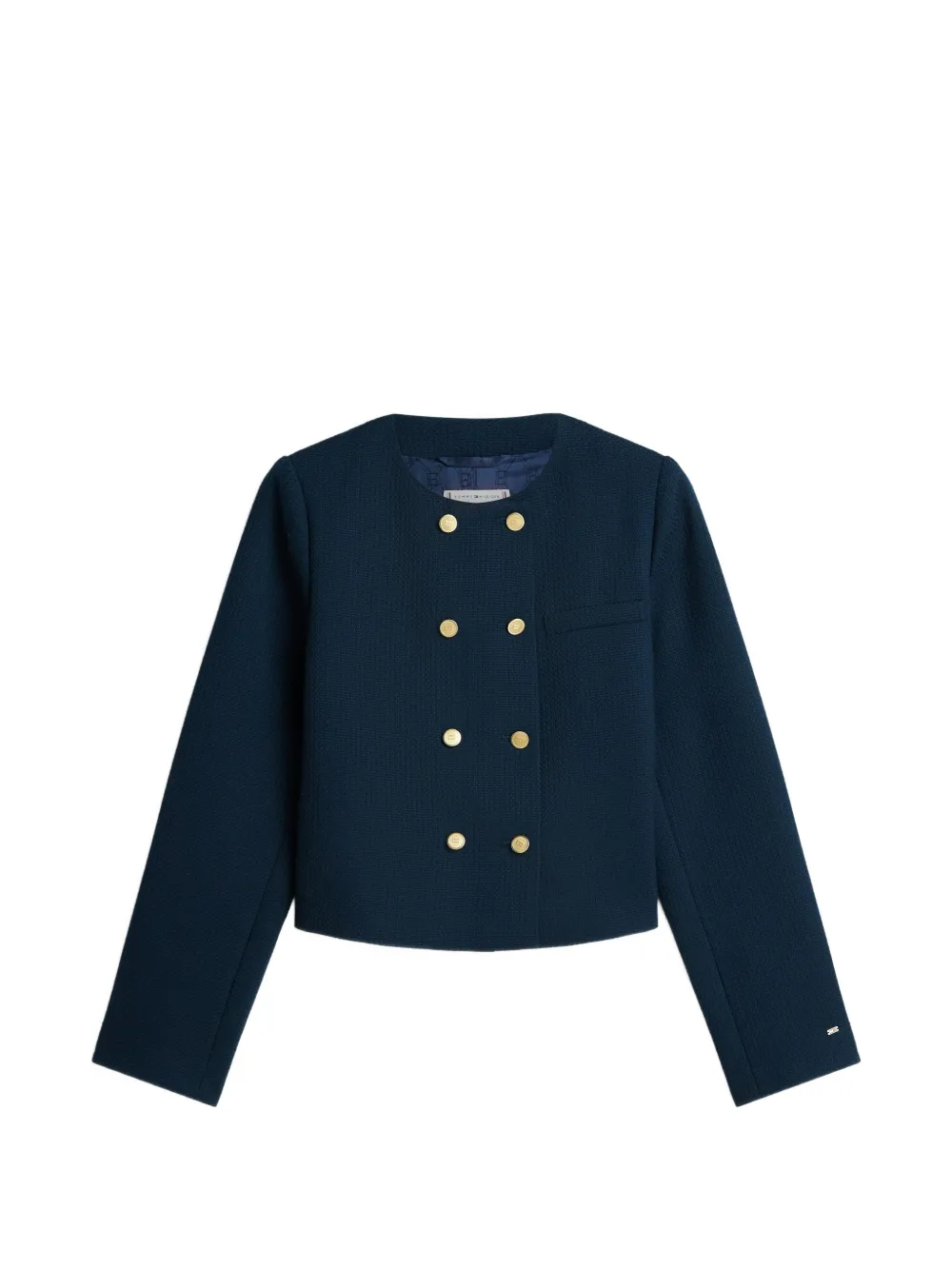 Tommy Hilfiger button round-neck jacket - Blau