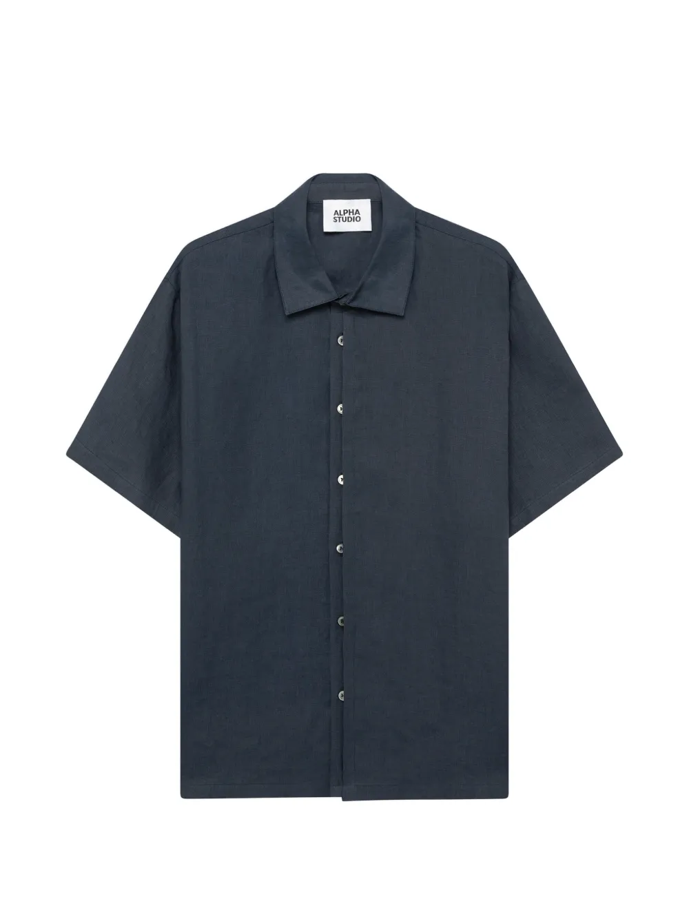 Alpha Studio Short-sleeve Shirt In Blue