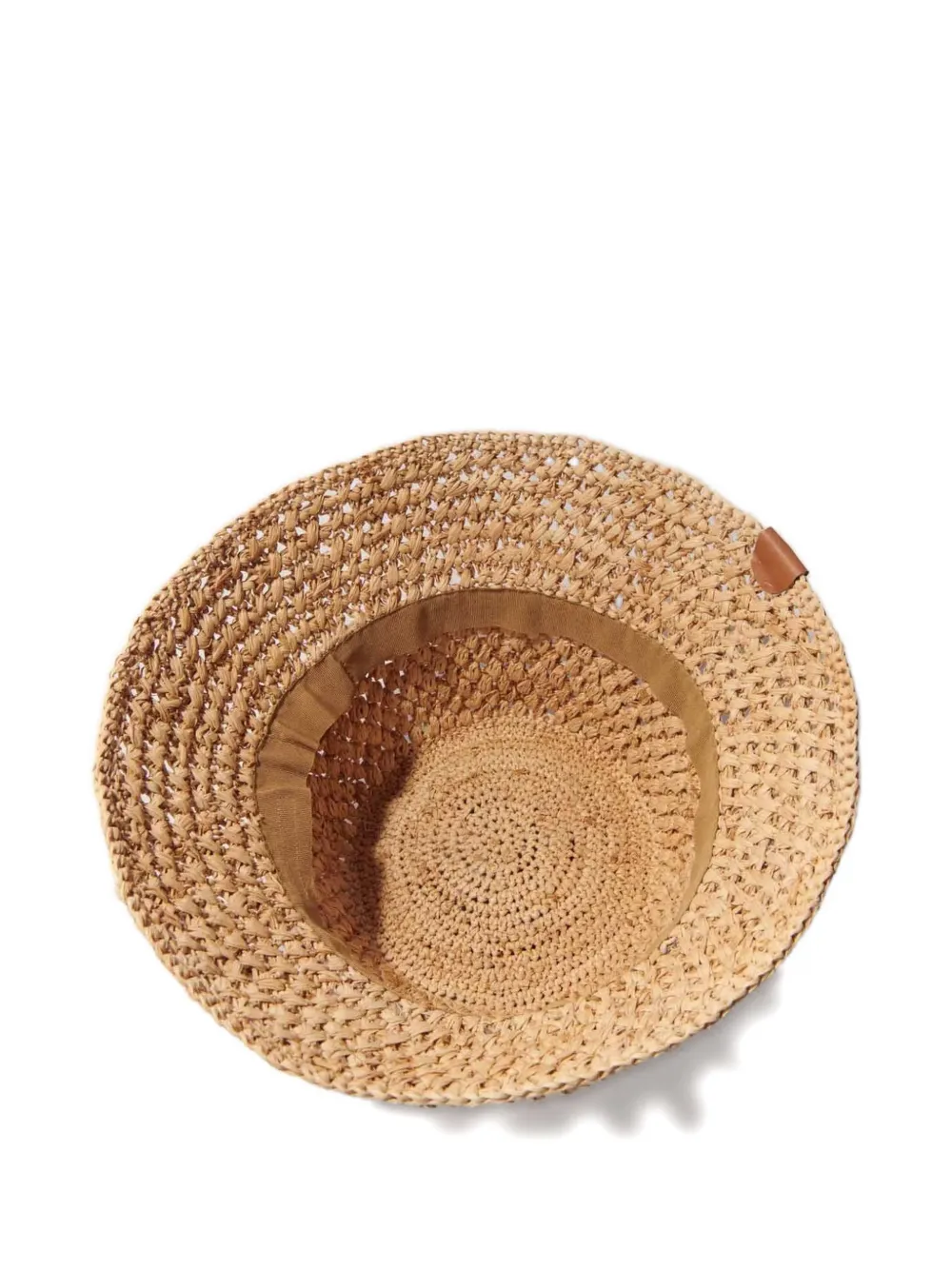 Maje Raffia vissershoed met patch Beige