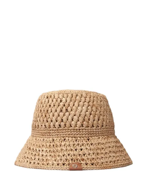 Maje raffia patch hat