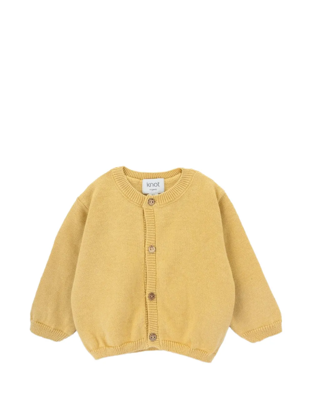 Knot knit button cardigan - Giallo