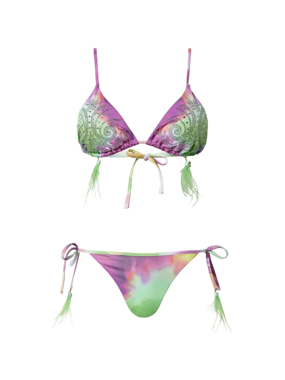TWINSET tie-dye triangle bikini - Viola