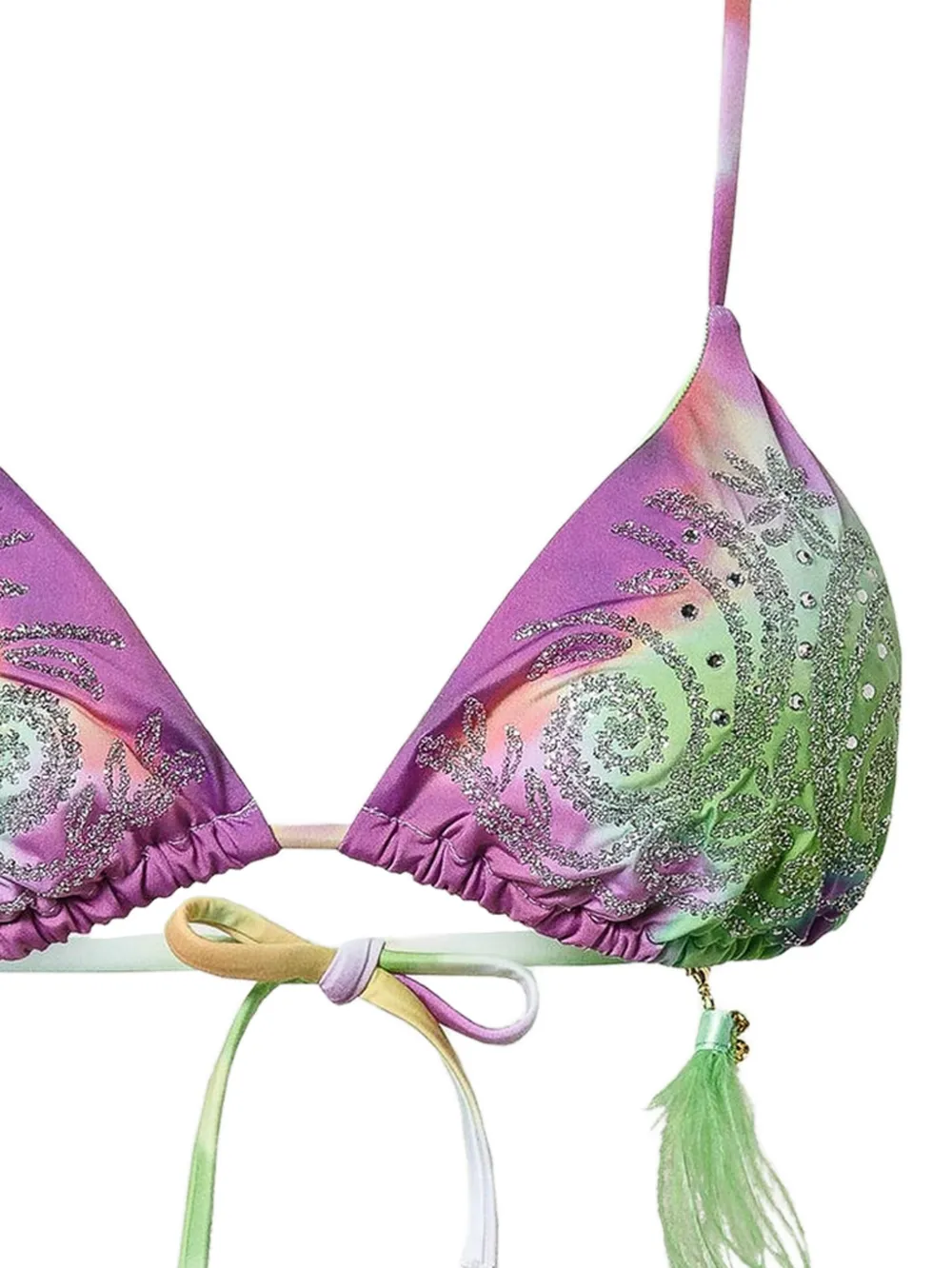TWINSET Bikinitop met tie-dye print Paars